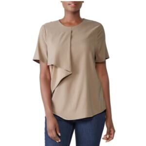 Universal Standard Abigail Ruffle Detail Tan Top (14-16)